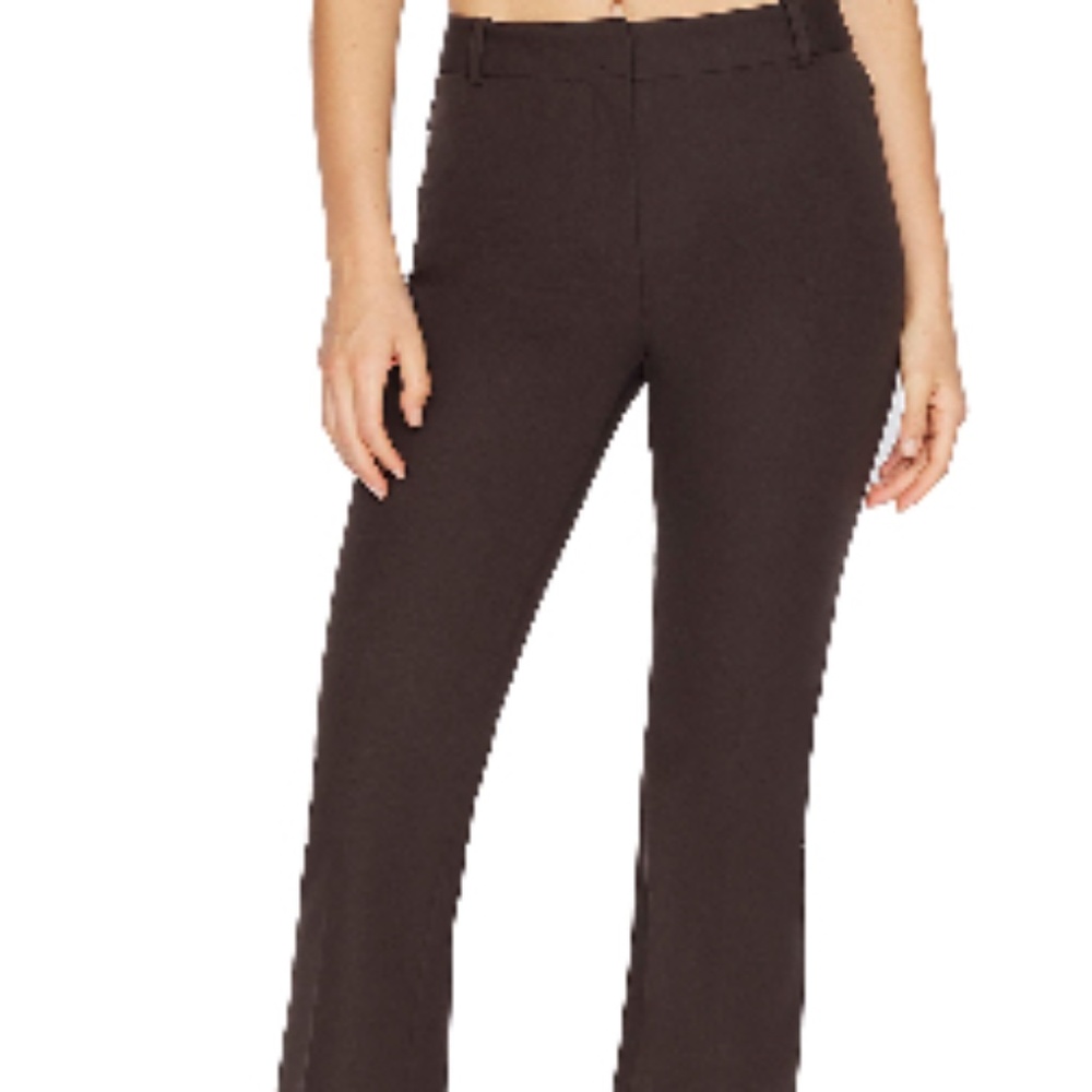 Chocolate Brown Frame Le high flare cotton stretch trouser